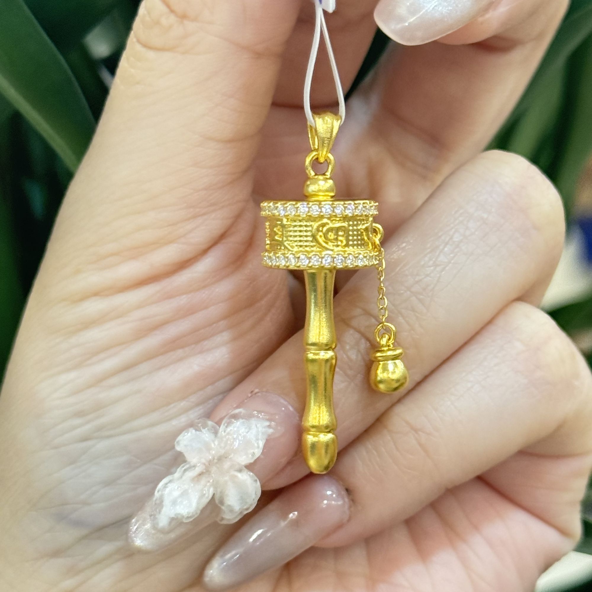 真真-Y【转经轮点钻吊坠】--足金999精工5D（点钻附加268/68）