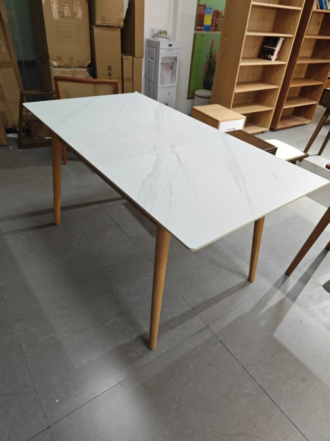 白橡木实木伸缩餐桌 岩板餐桌尾货微瑕疵，无售后！