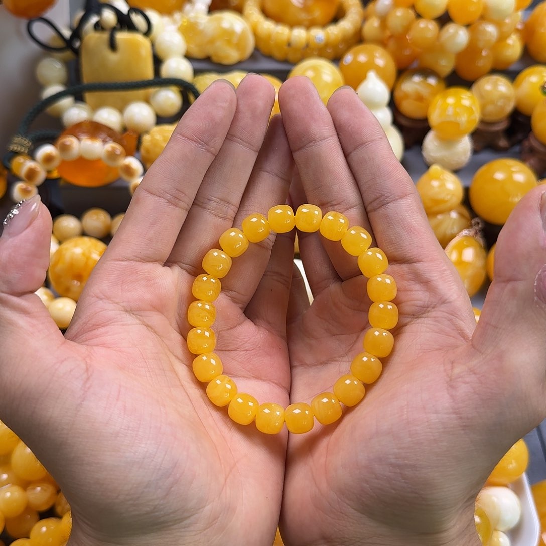 琥珀珠宝奇石未镶嵌同料老型10mm