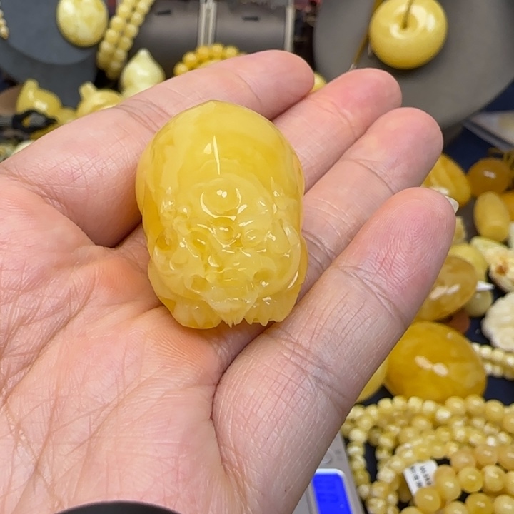 蜜蜡颈饰未镶嵌天然蜜蜡
