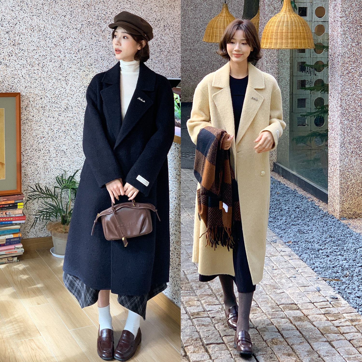 【诗诗】【都会主角】FS510W068简约百搭大衣