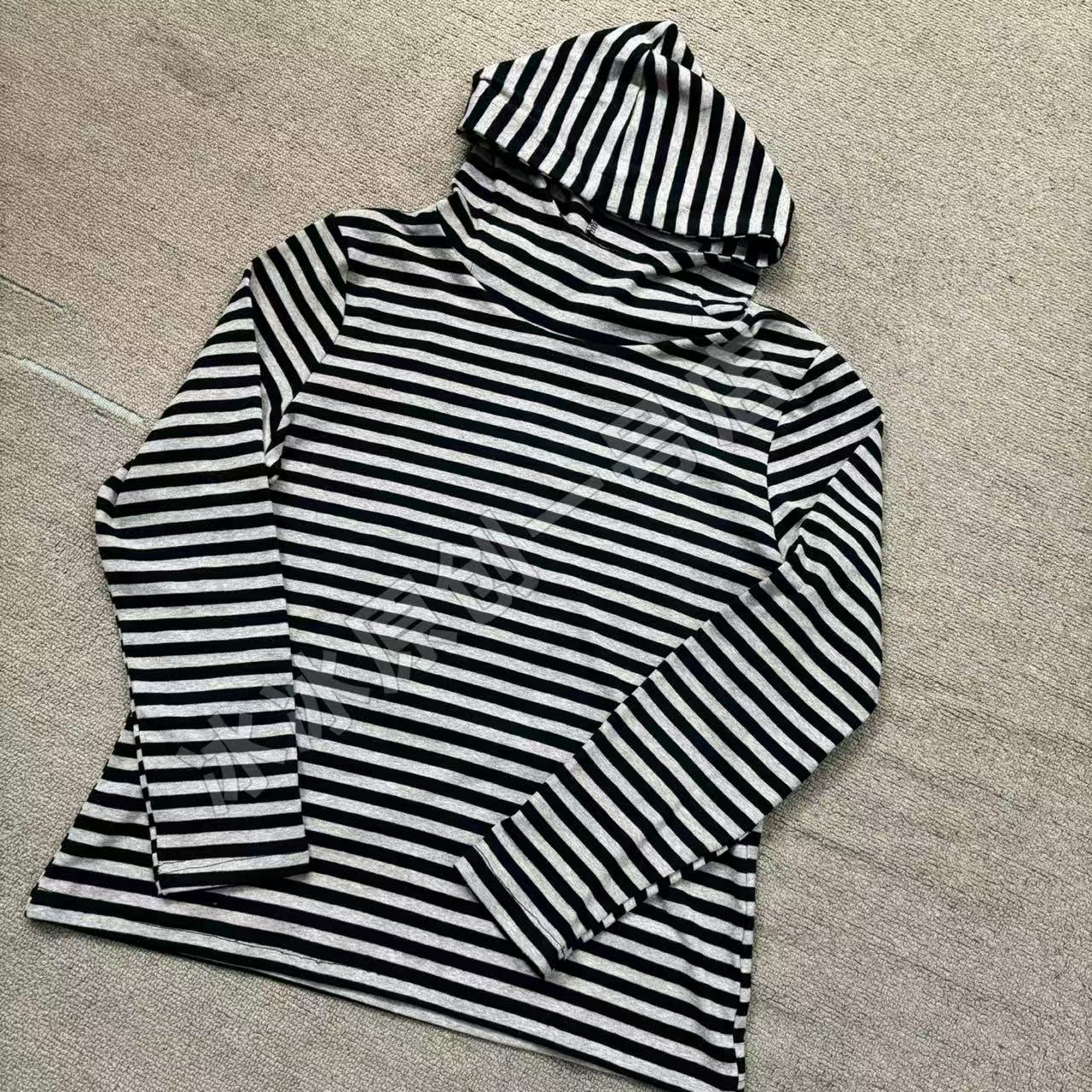 【冰冰一号店】8282 8连帽条纹长袖T恤上新秋款显瘦