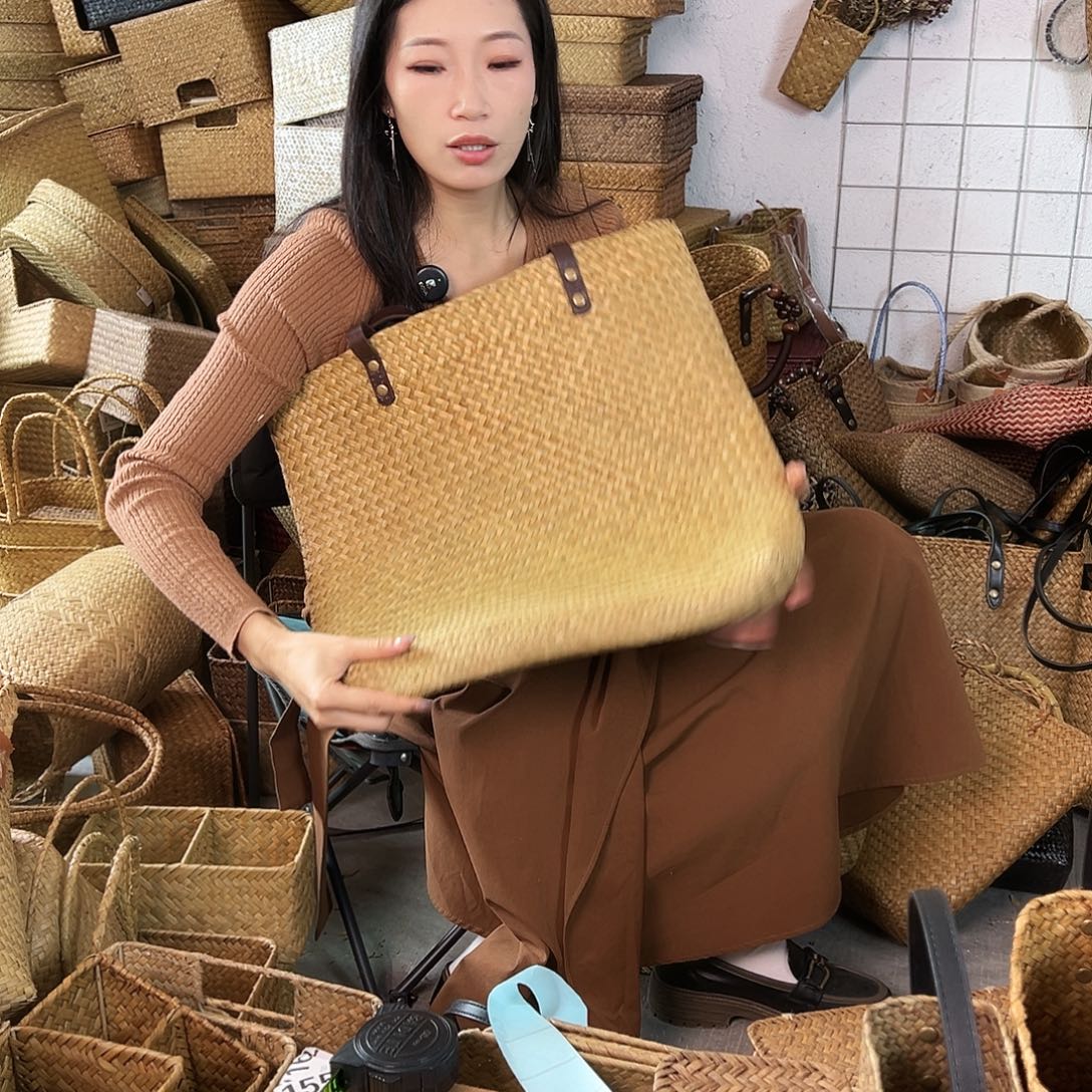 编织带草编包/草编收纳盒微瑕疵