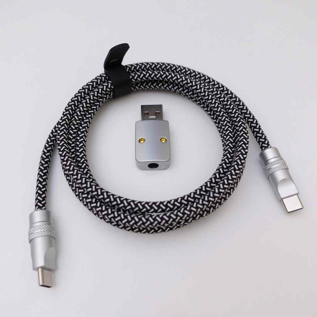 【黑白斜纹编织】适用苹果iPhone华为小米vivo安卓快充数据线充电线