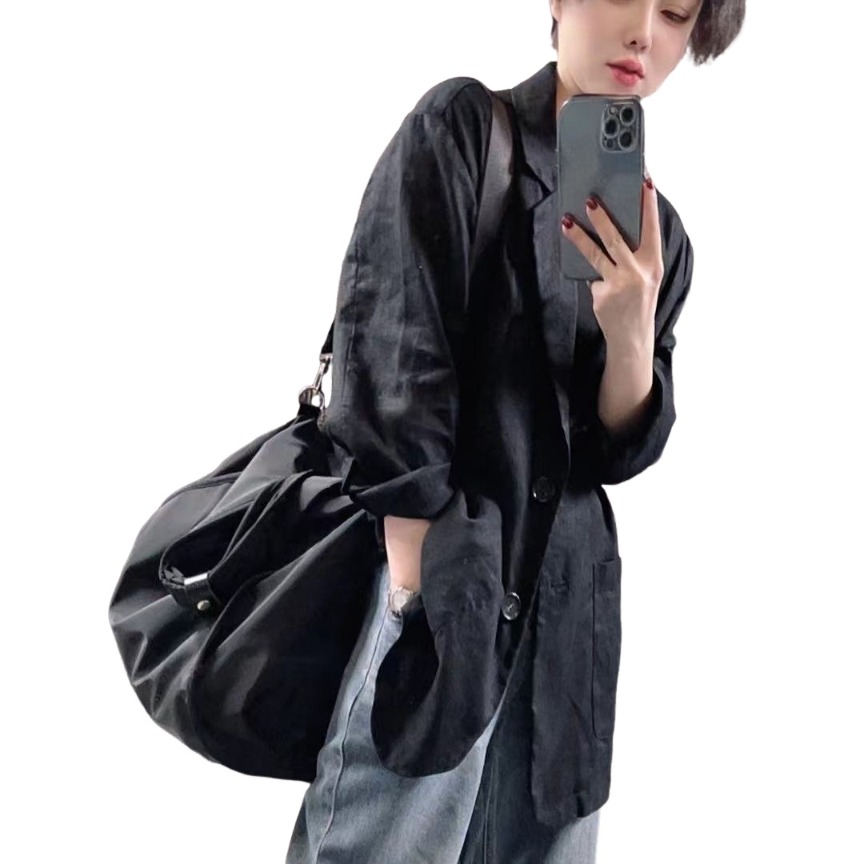 【佳老板】“24563#“韩系个性简约亚麻西服衬衫