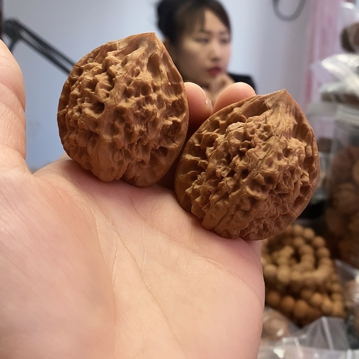 把件文玩核桃42麒麟纹官帽