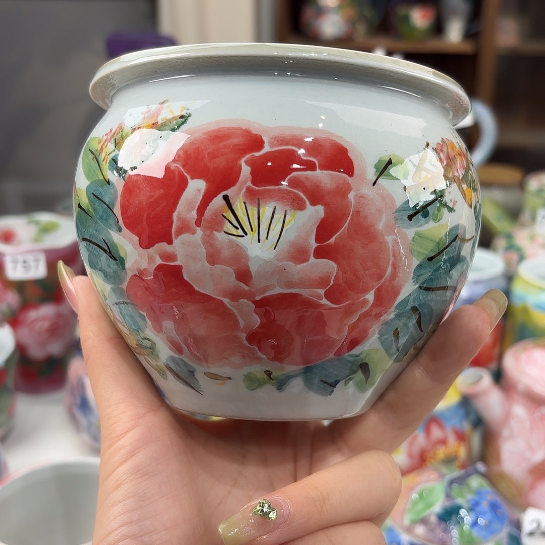 瓷片景德镇手绘高温釉下彩陶瓷茶具