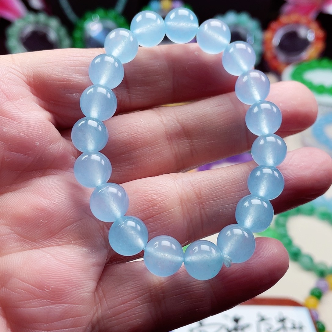 翡翠未镶嵌颈饰卡10翡翠珠链男女款22