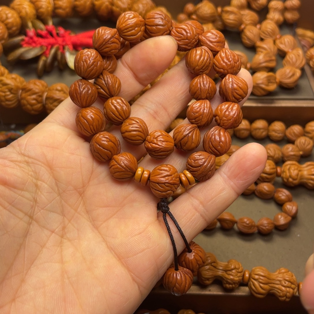 桃核手串龙纹桃核34