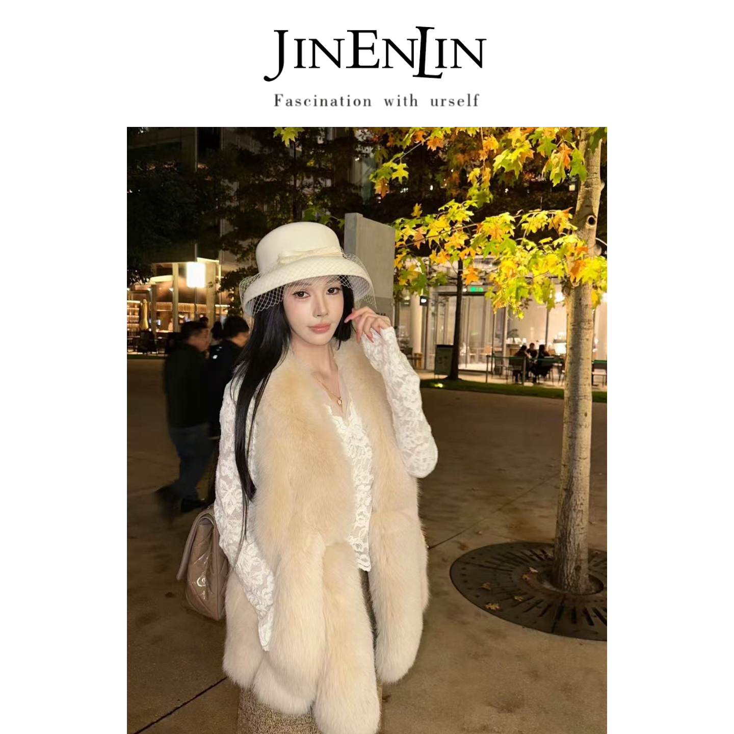 【金蒽琳皮草】告白气球" 进口狐狸毛马甲洋气整皮皮草短款马甲