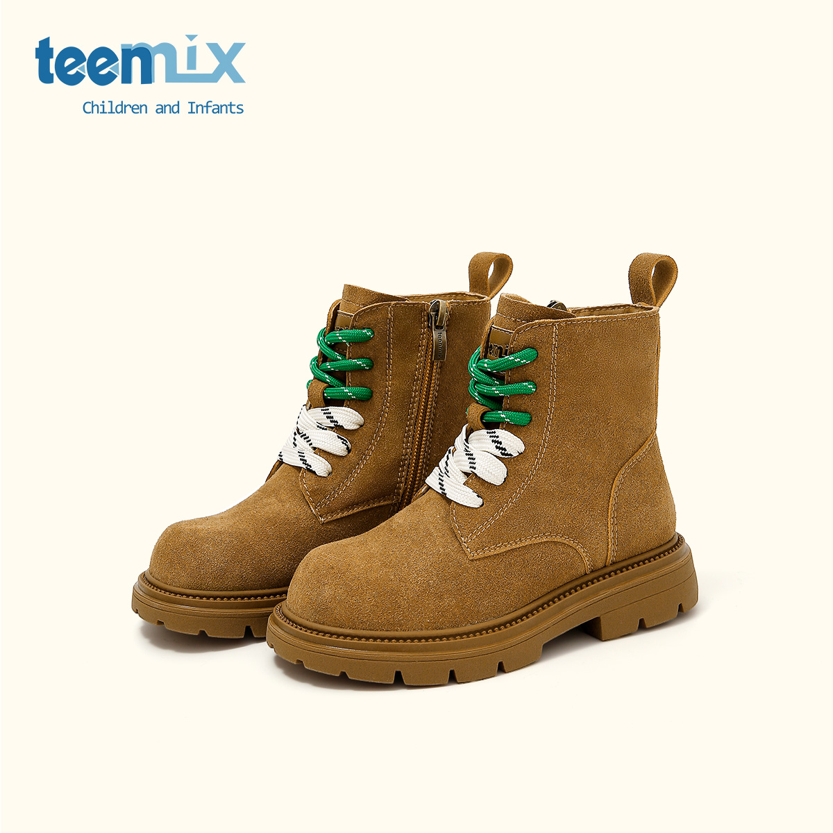 Teenmix/天美意2025新款男童百搭马丁靴靴子户外时尚女童短靴5427