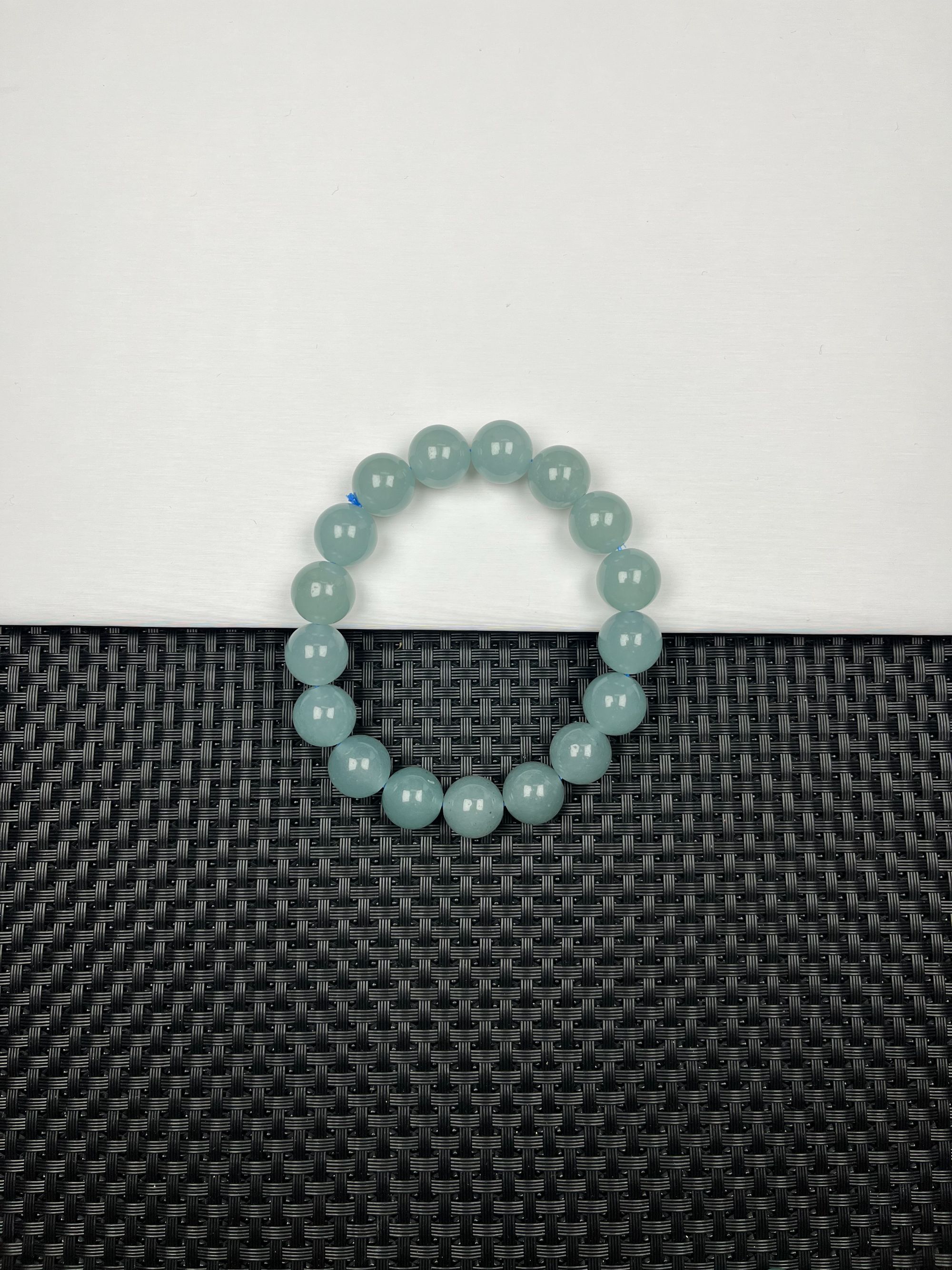 (老郑珠宝)W45老蓝冰手串12m时尚精美气质百搭款