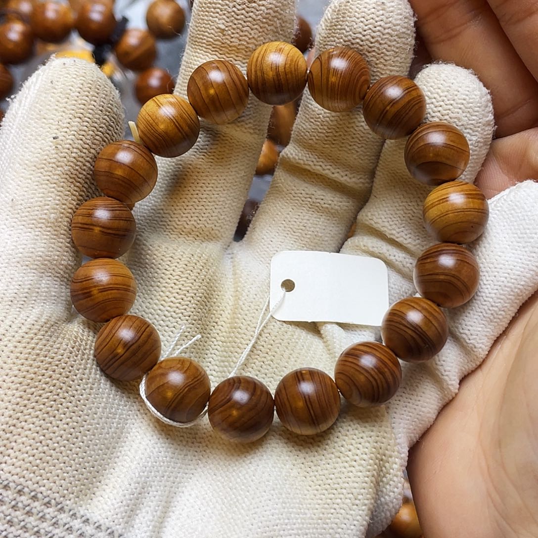 葡***水手串/手链柏木太行崖柏陈化1.2黑油素圈