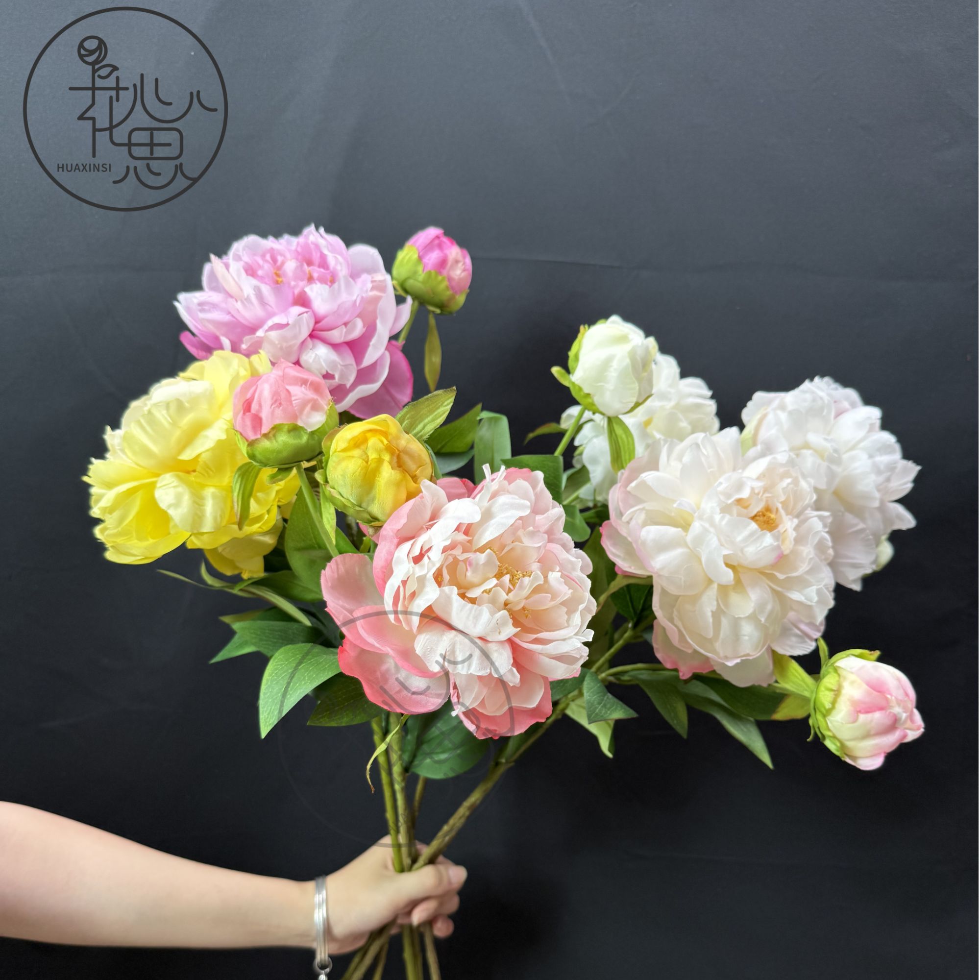 【凤凰牡丹】花心思仿真花批发花假花客厅手捧花装饰花束假花批发