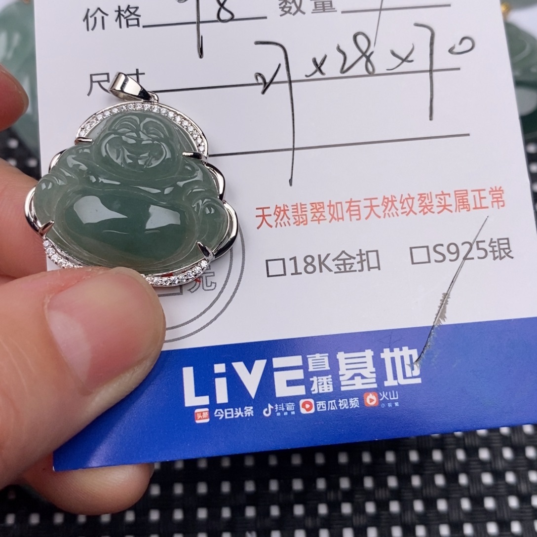 翡翠银S925镶嵌颈饰