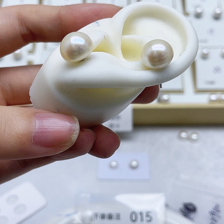 淡水珍珠耳饰银S925镶嵌萱*乖