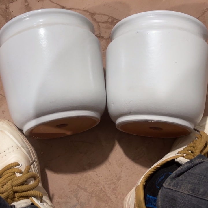 花盆紫砂口径20高度20两只小瑕疵