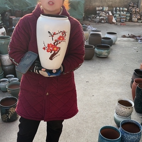 口17高33瑕疵盆子 