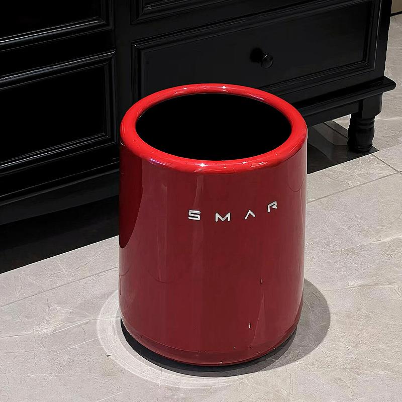 新年客厅垃圾桶家用2025新款红色大号大容量室内高颜值喜庆纸篓