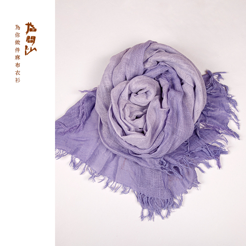 2446311指间沙原创女装24年春夏秋冬四季多功能渐变色棉麻围巾