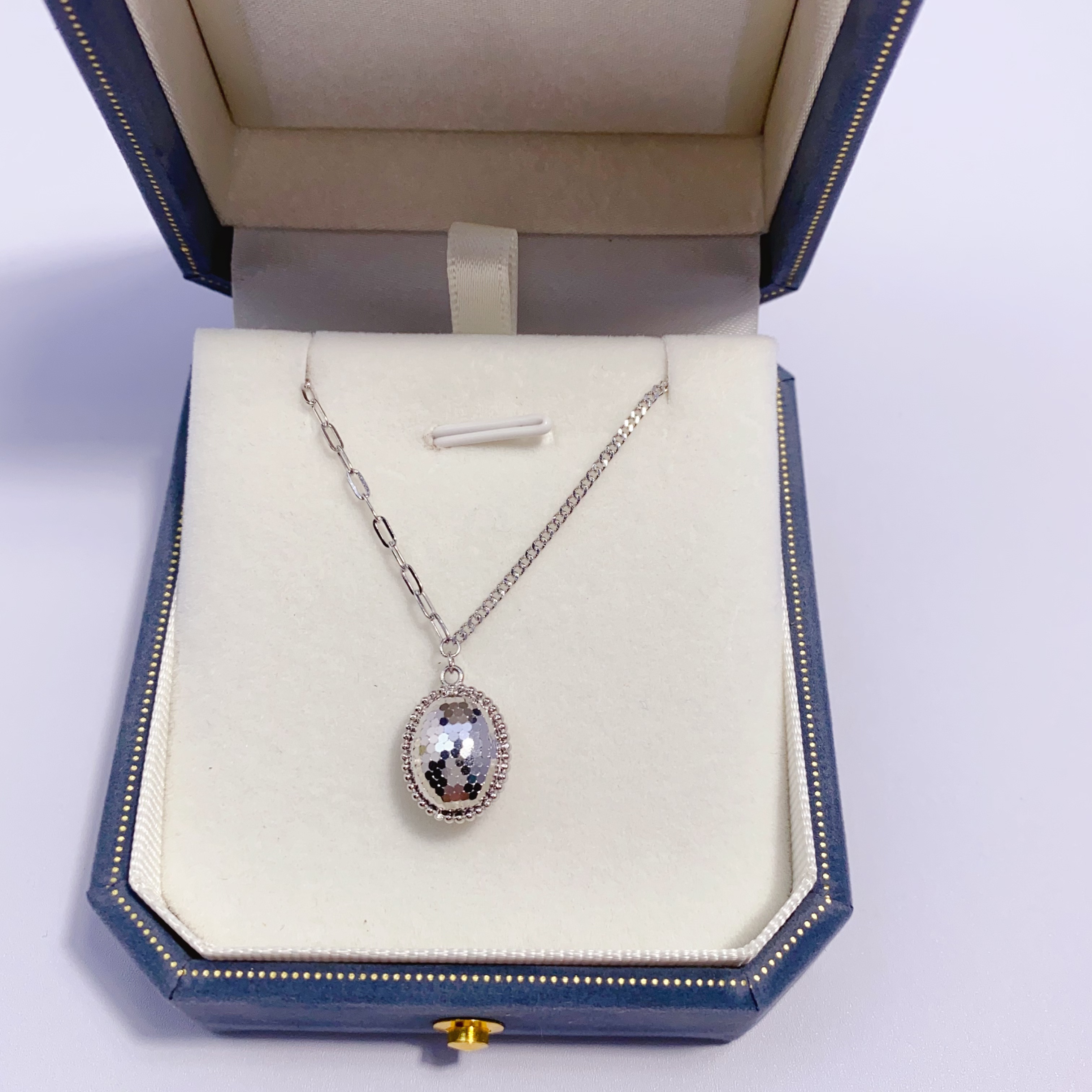 Pt950铂金鸽子蛋套链7.29克 百搭时尚