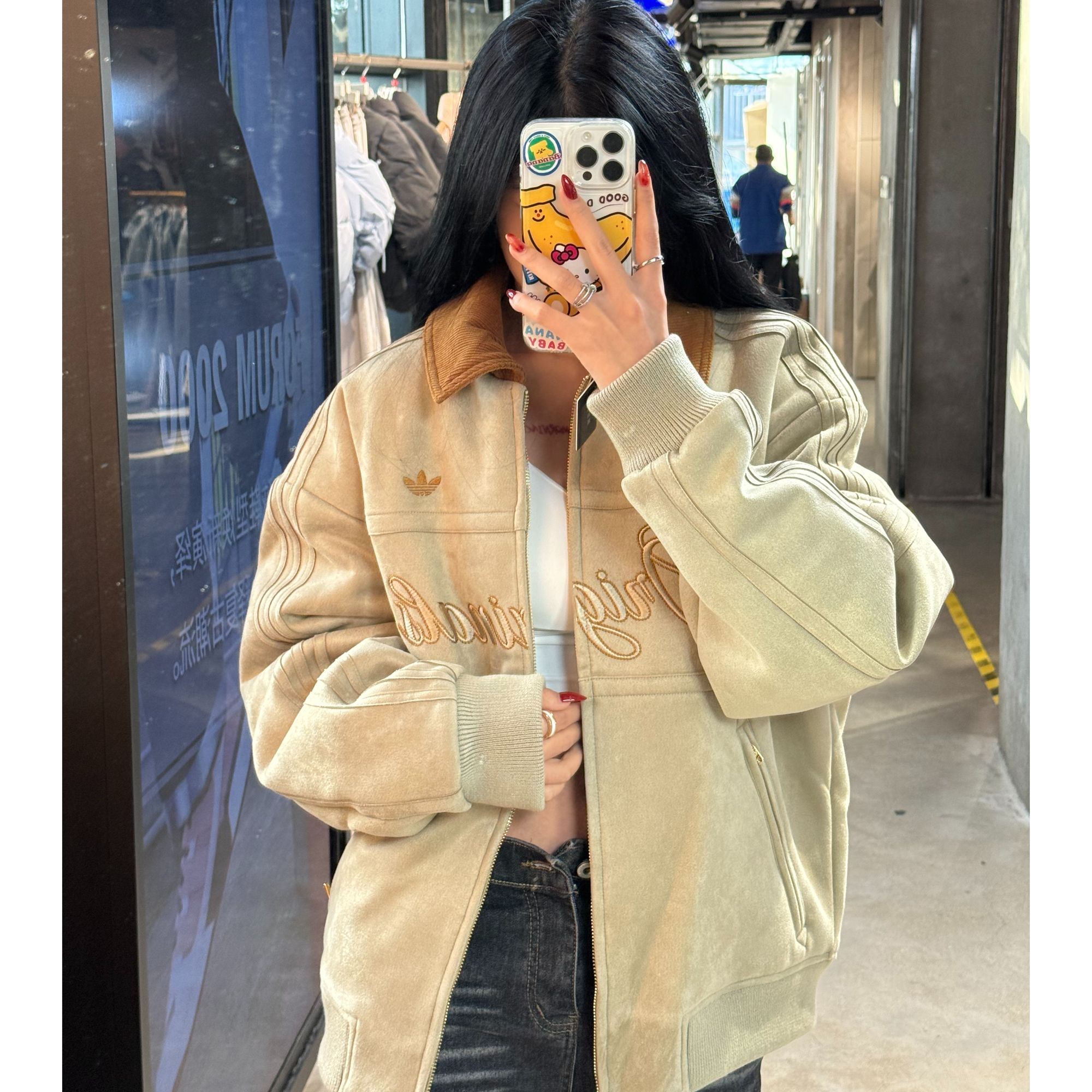 Adidas CRAFTED JACKET PADDED 新年款保暖字母印花棉服 KT0674