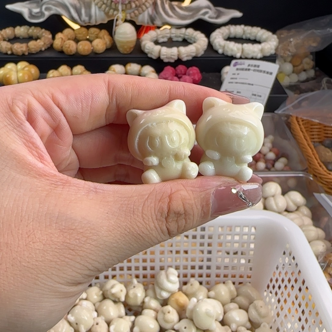 手串菩提根/象牙果微瑕牙果钱币拉布布3颗