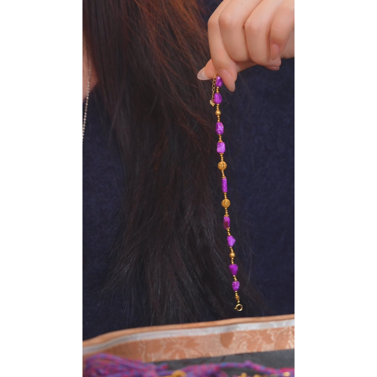 苏纪石（舒俱来）手链18K金镶嵌多样性发@@E0259