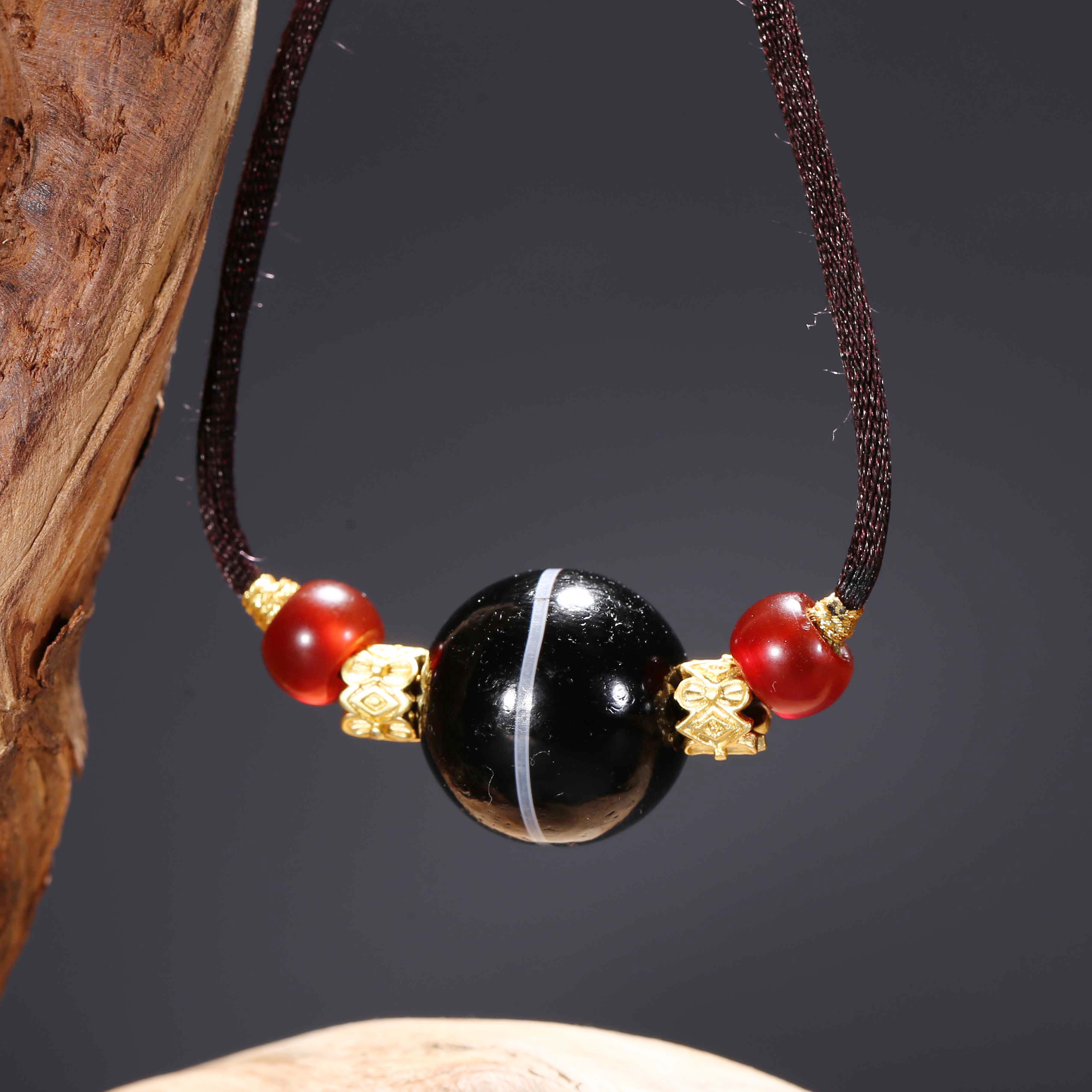 【济文阁】JOY20121354民国 药师玛瑙珠吊坠