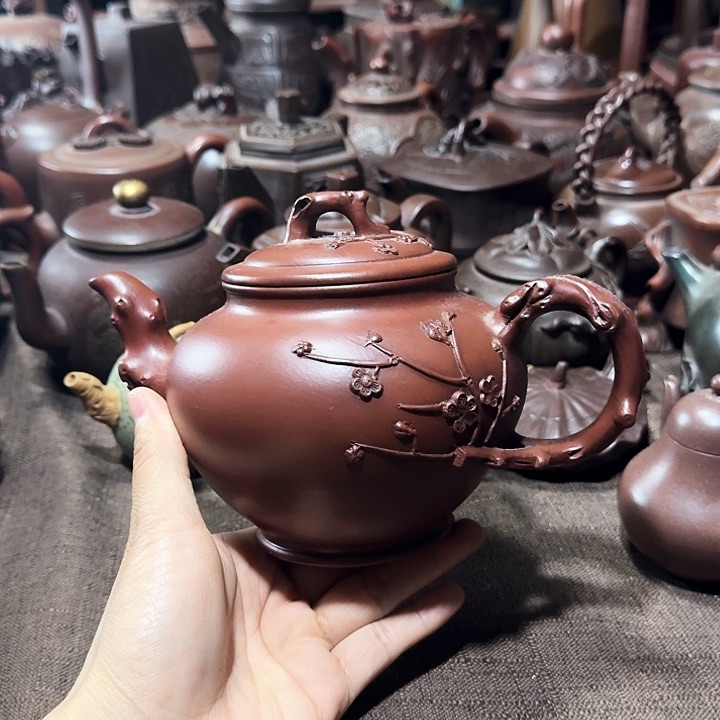 泥塑猛****腿紫砂壶茶具壶