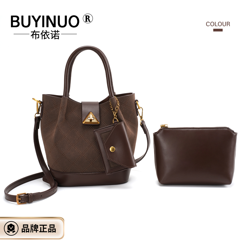 S451-S500时尚单肩包简约水桶包网红新款手提包百搭简约斜挎包