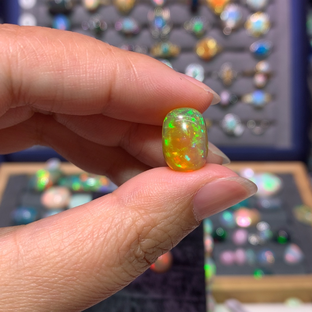 银S925镶嵌欧泊裸石定制慧**搭