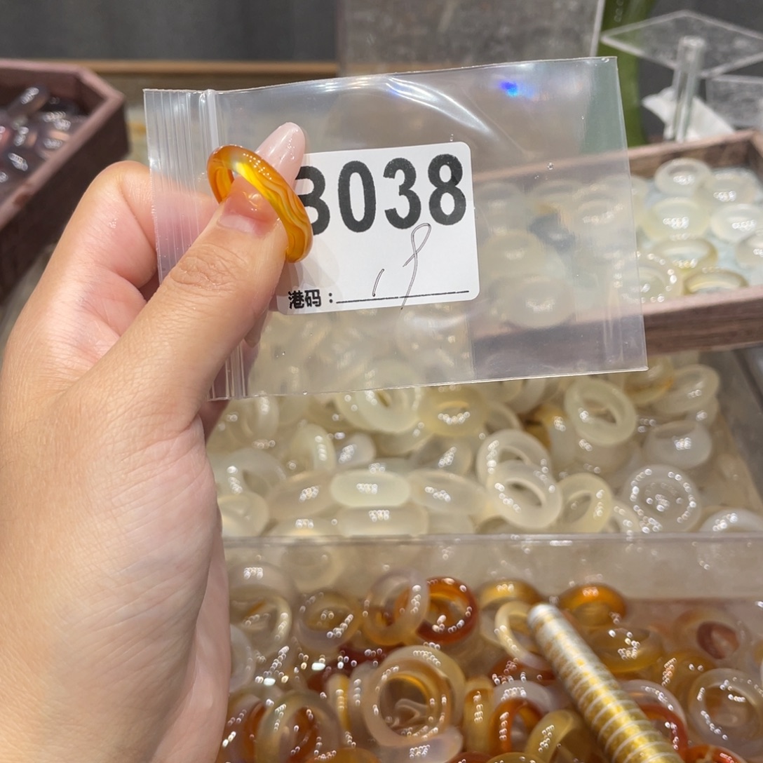 玛瑙/玉髓未镶嵌戒指038