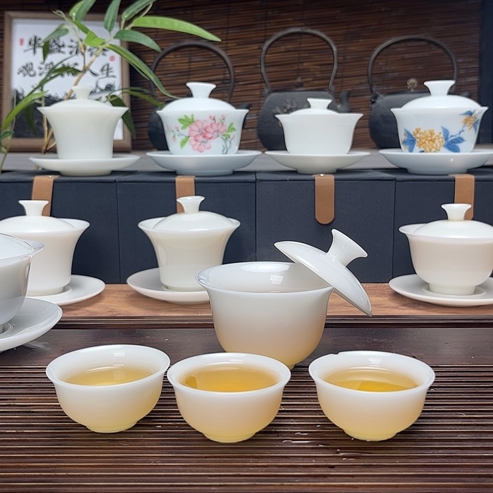 璞玉小盖碗110cc 茶杯3个