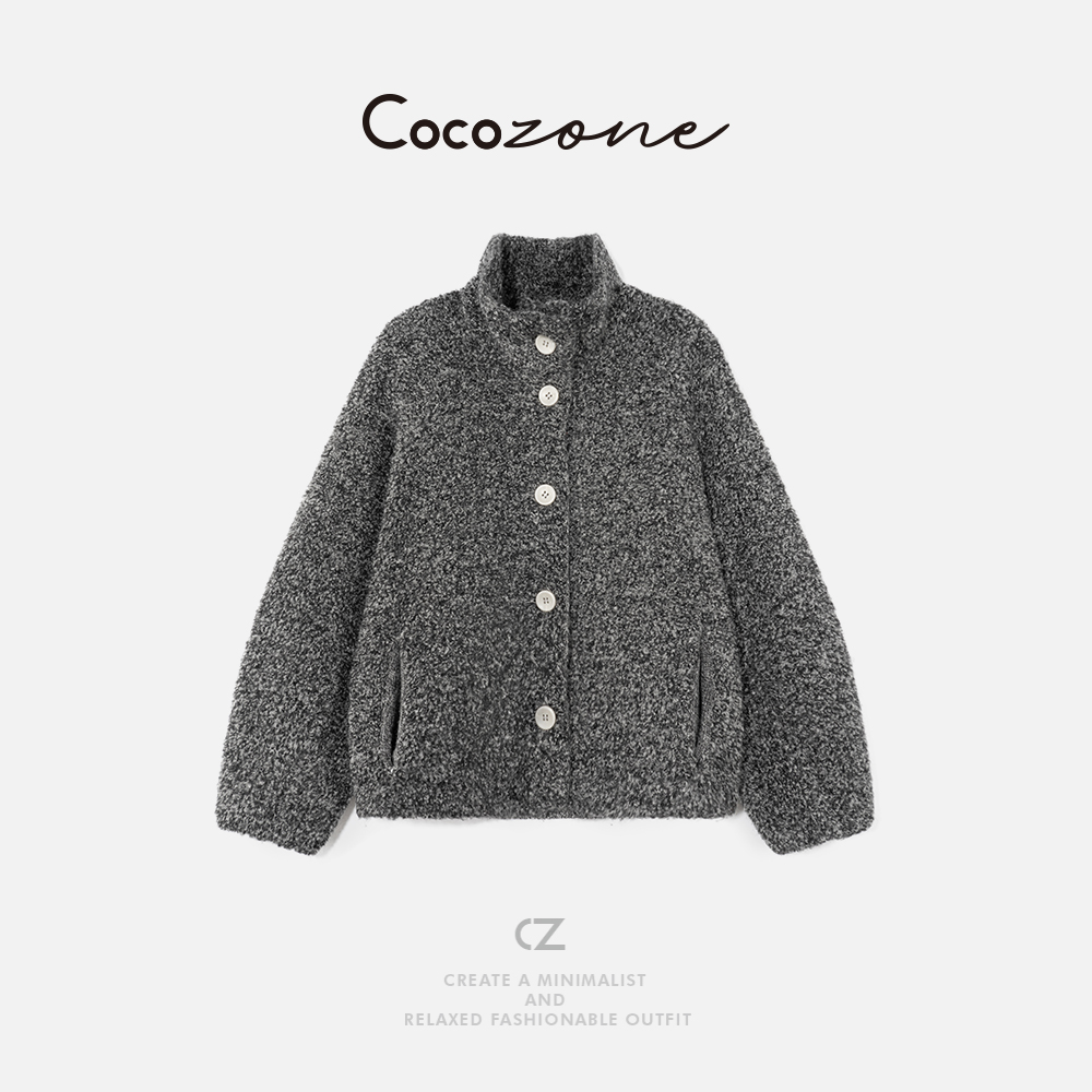 COCO ZONE刘 一一“暖阳毛衣”100绵羊毛单排扣羊毛衫 CD2A2963