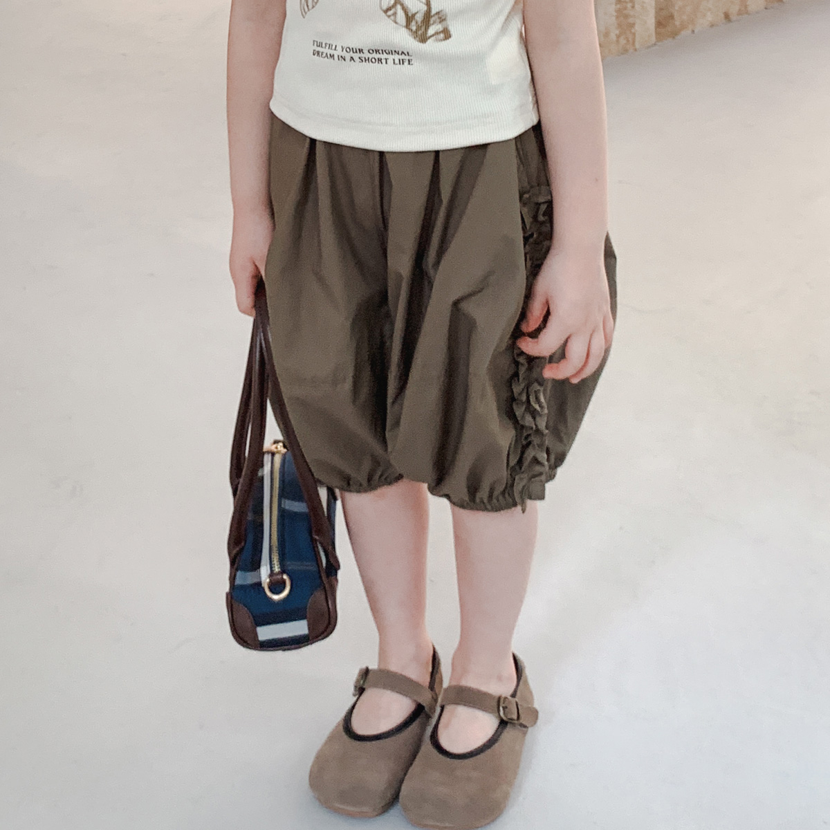 Schwartz斯瓦茨2025夏季新款女童夏装纯色休闲灯笼裤宽松-3094