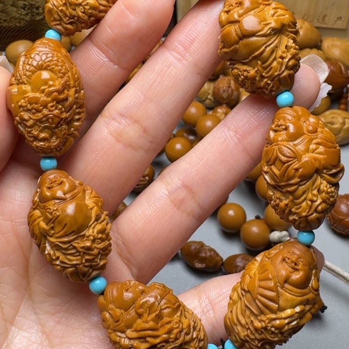 橄榄核手串/手链九龙财神