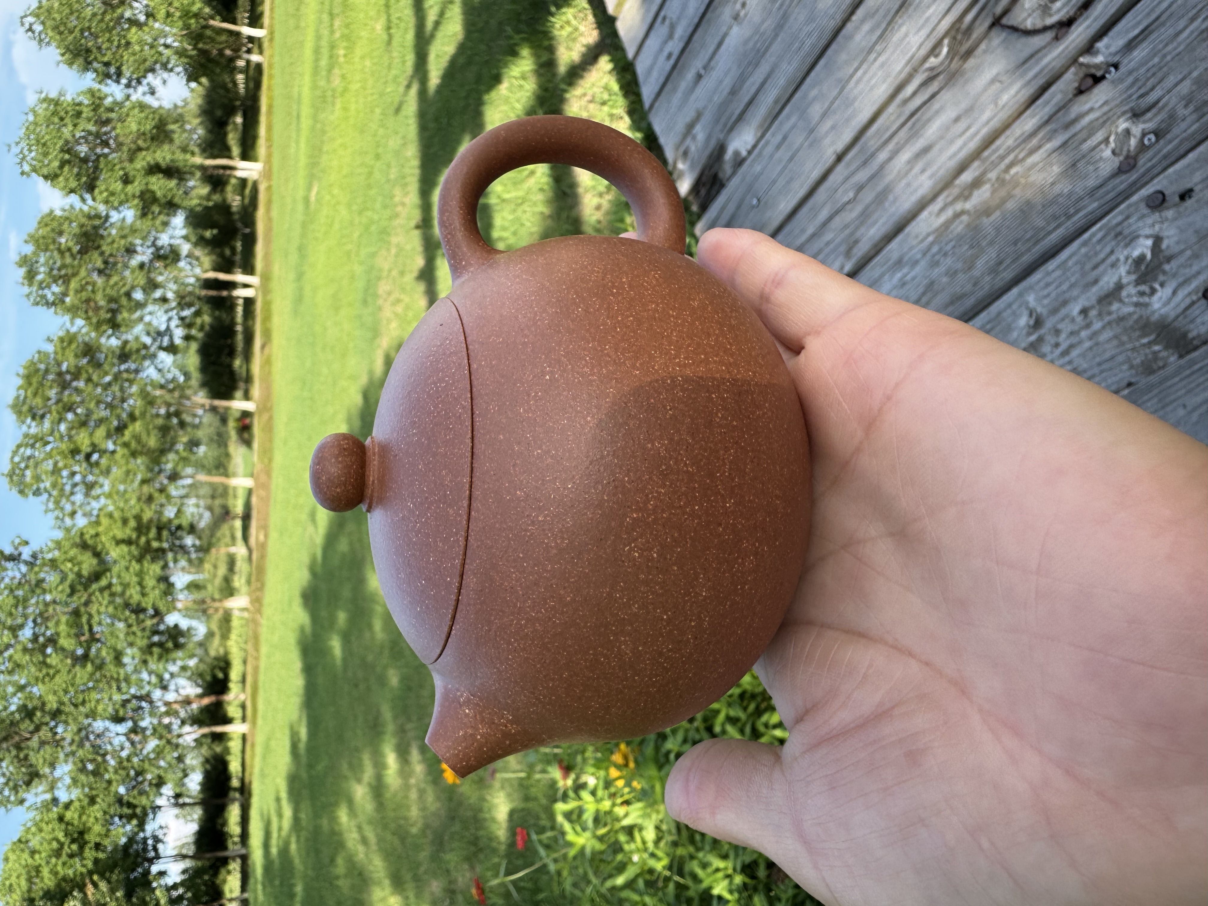 宜兴半手工点搪降坡西施壶180ml泡茶实用紫砂壶