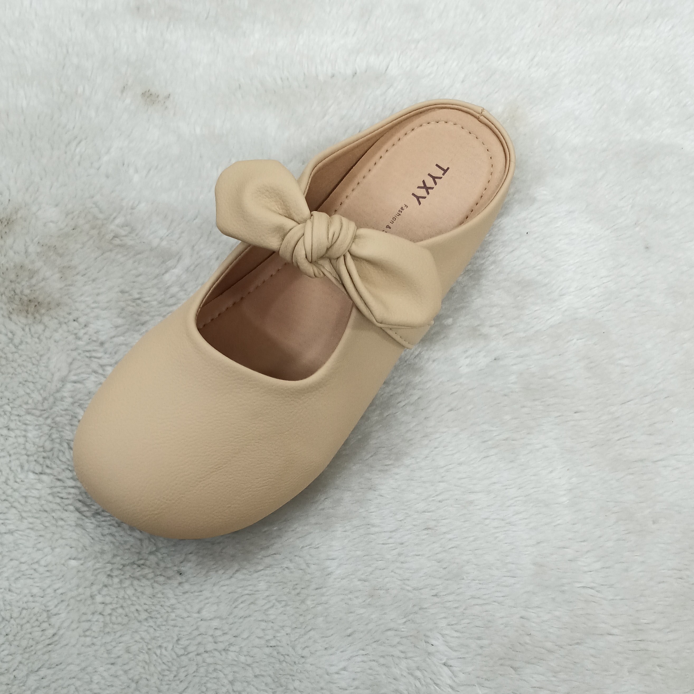 时尚高端百搭女鞋单鞋凉鞋半拖803杏色款