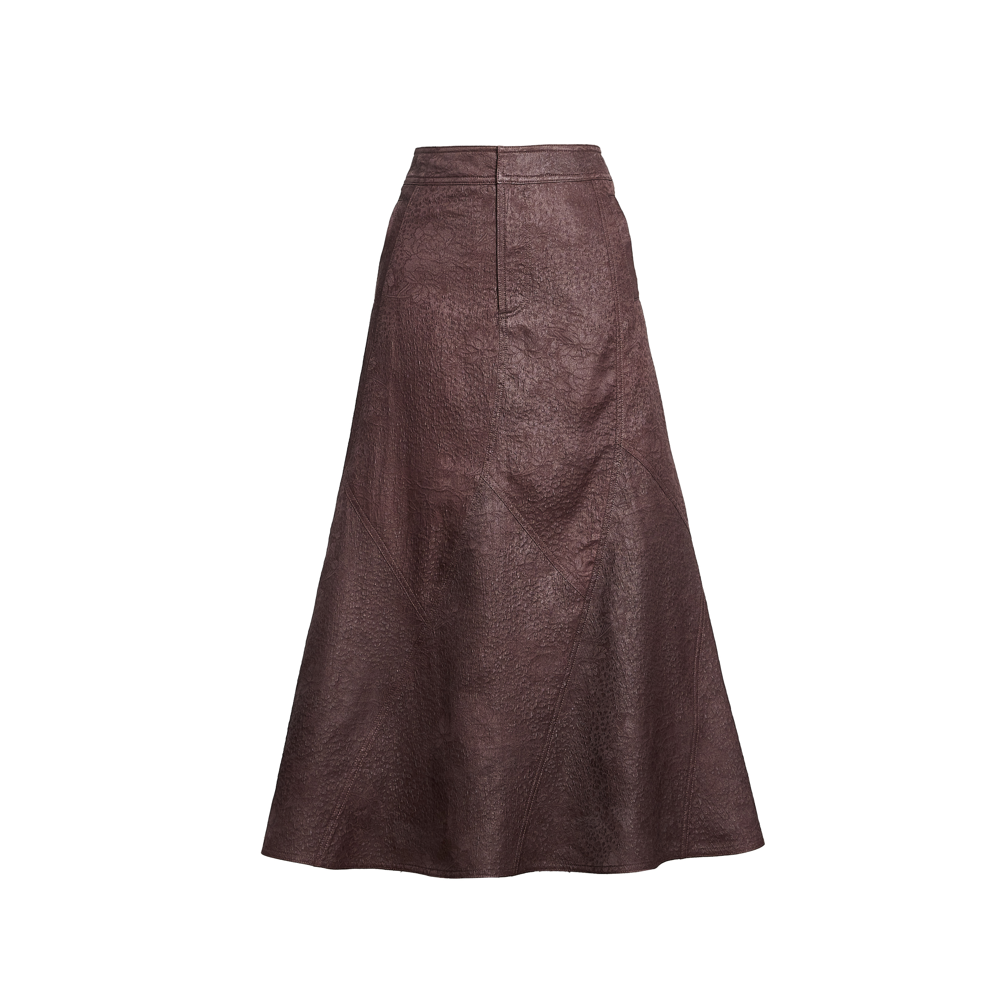 冠乐绉斜裁鱼尾裙