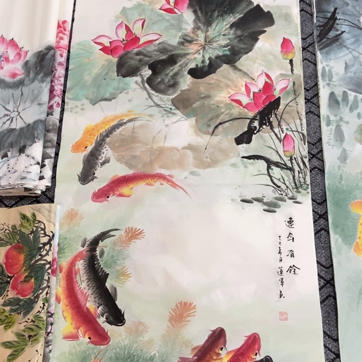 枕书斋画廊的直播间