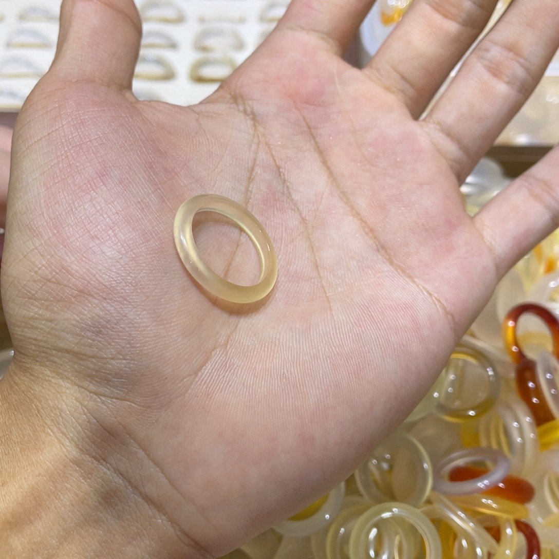 玛瑙/玉髓未镶嵌戒指45号港18