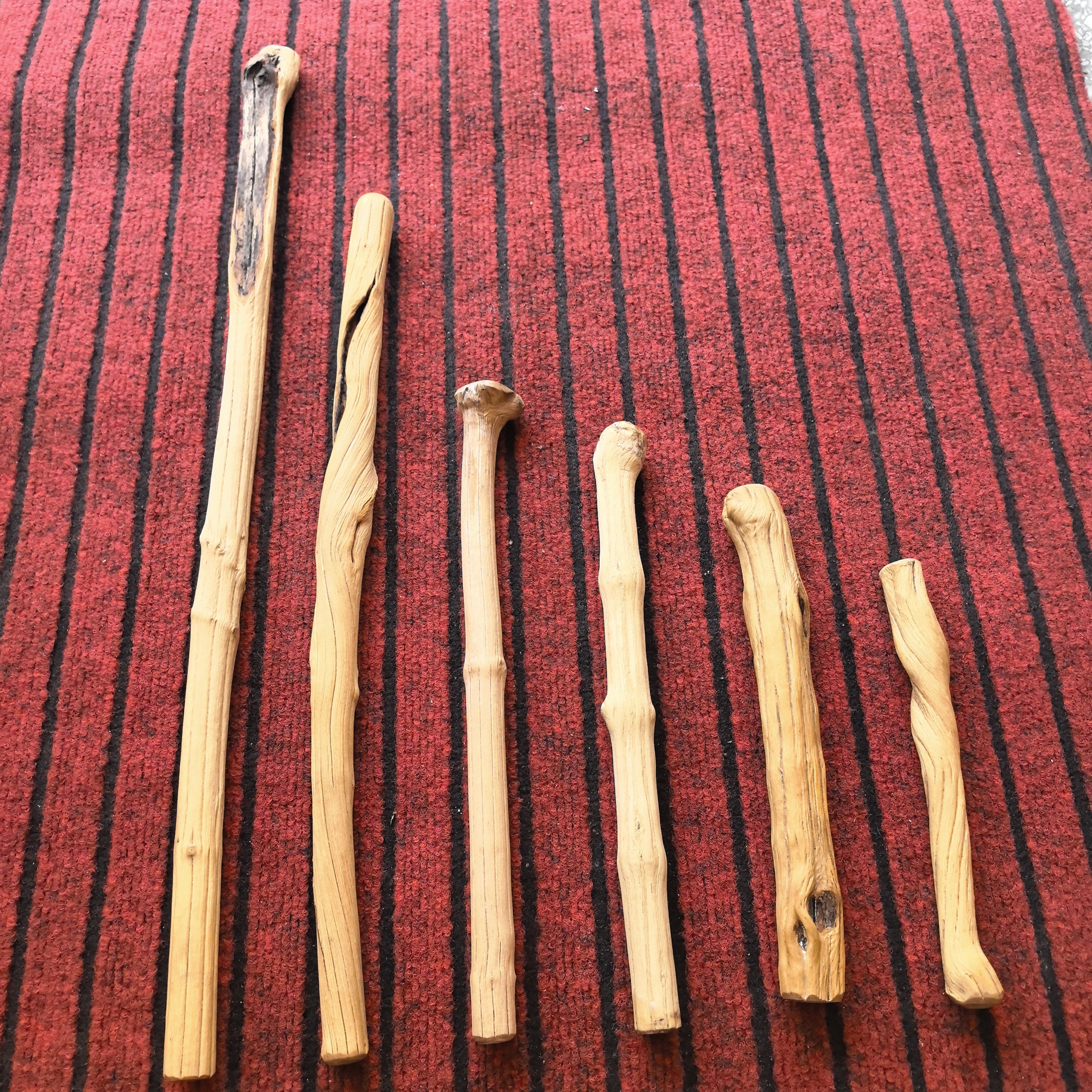 降龙木6-12道 登山杖 盘玩棍 聚宝盆 摆件