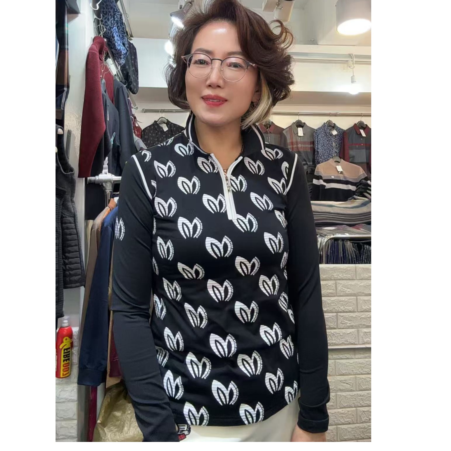 女士加绒保暖百搭高尔夫上衣