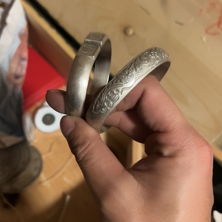 金属龙凤呈祥一对放漏