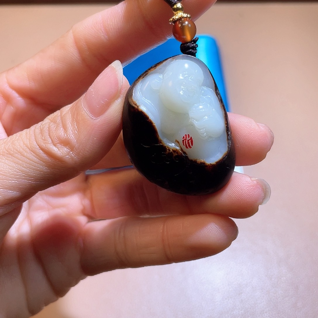 和田玉事事如意未镶嵌A7