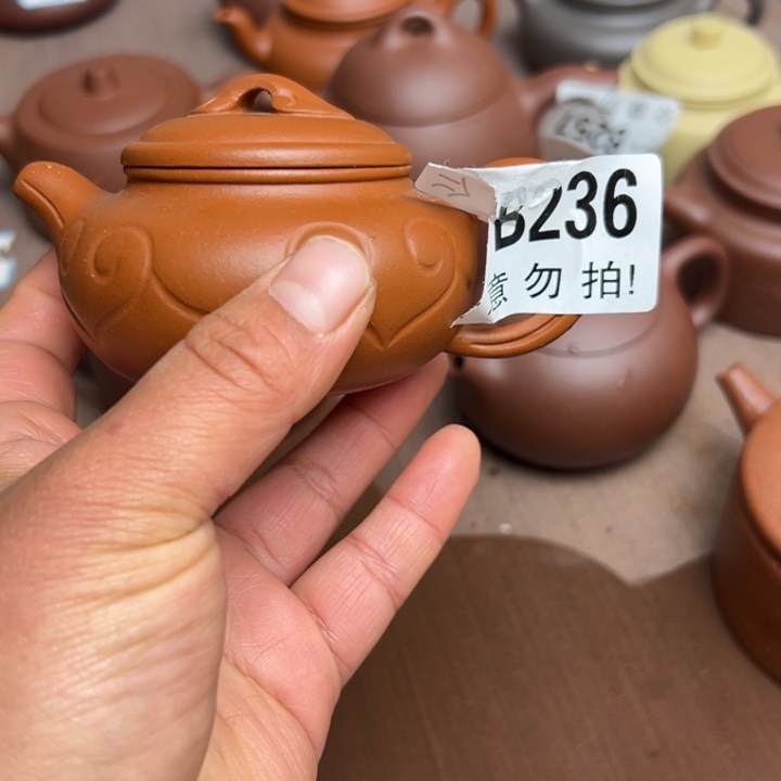 紫砂茶壶小红泥半手工130cc