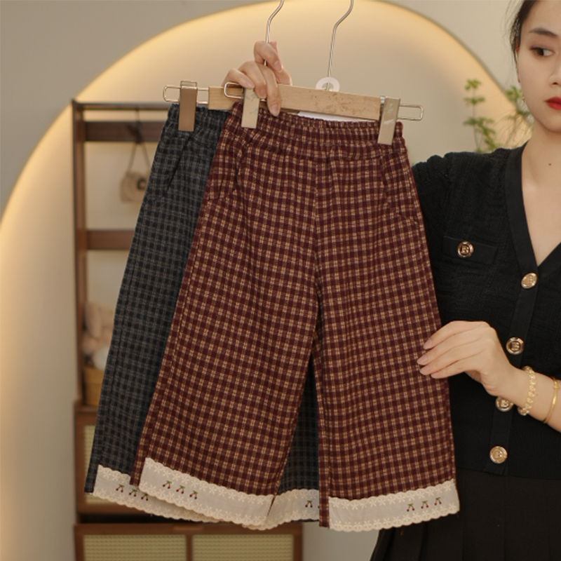 437  (NO退换) 秋季新款格子休闲裤  LUOLA品牌童装