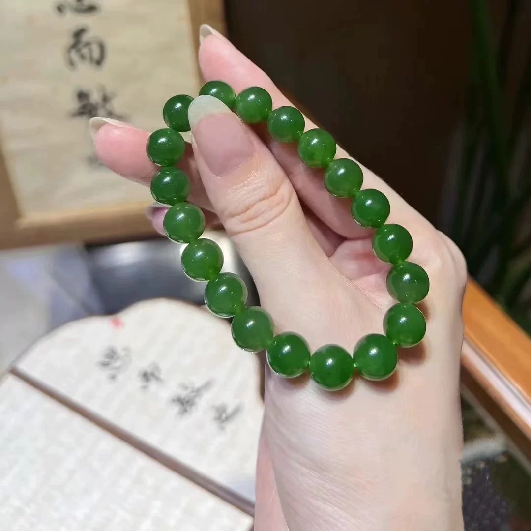 D013 碧玉高货单圈手串