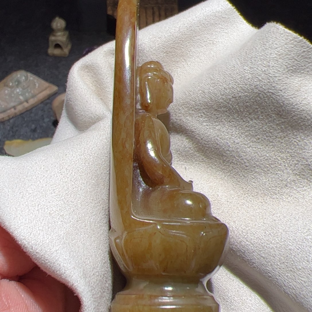 和田玉未镶嵌挂件九*居